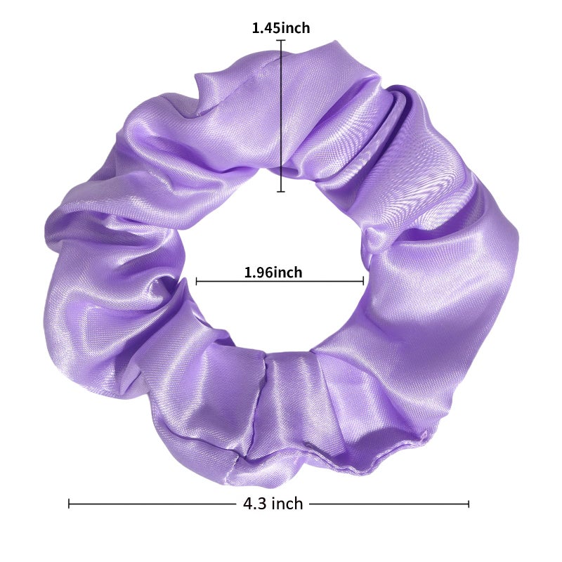 Jaciya Satin Silk Scrunchies for Women Girls Ponytail Holders Purple Hair Scrunchies Elastic Hair Ties No Damage - Image 2
